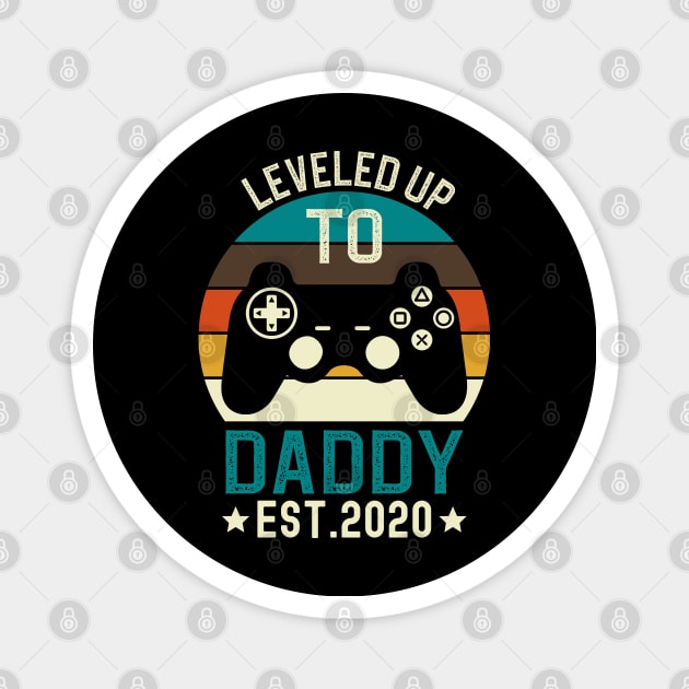 Leveled Up to Daddy Est 2020 Magnet by DragonTees